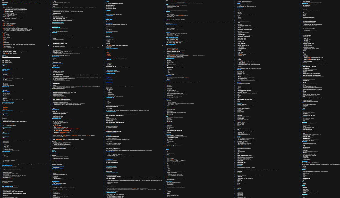 "Screenshot of VSCode with 5 Markdown files open showing hundreds of notes and tasks waiting to be refined."